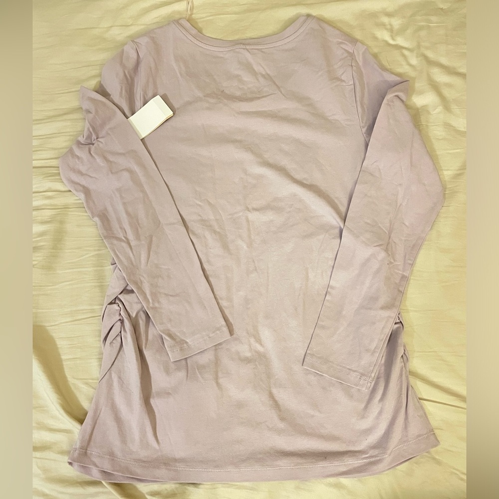 NWT - Paisley Sky Long Sleeve Maternity Top in Lilac - Size L - Picture 2 of 2